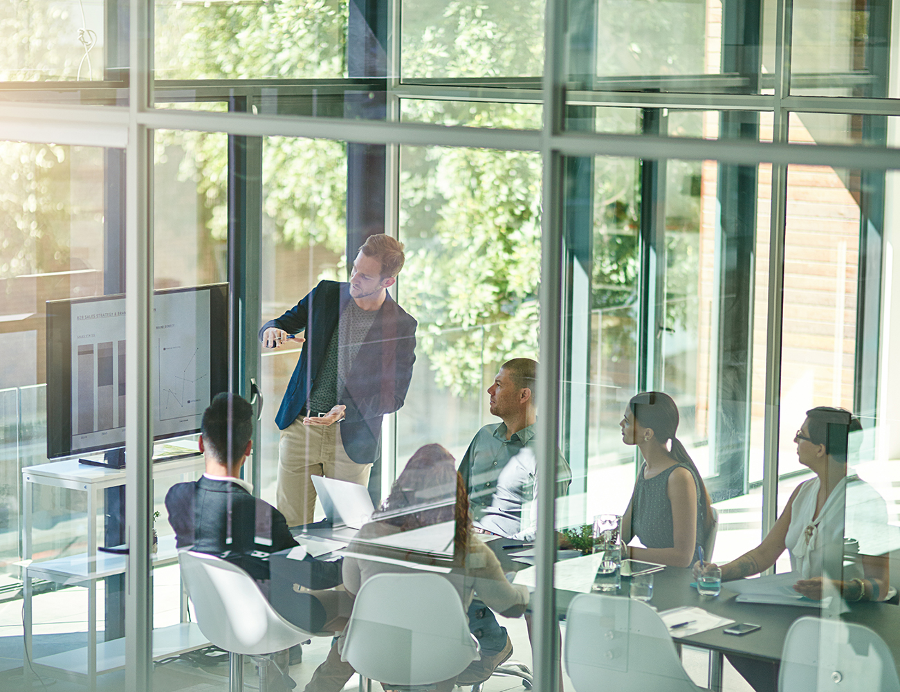 Sales-Driven-Organisation-A-group-of-employees-having-a-meeting