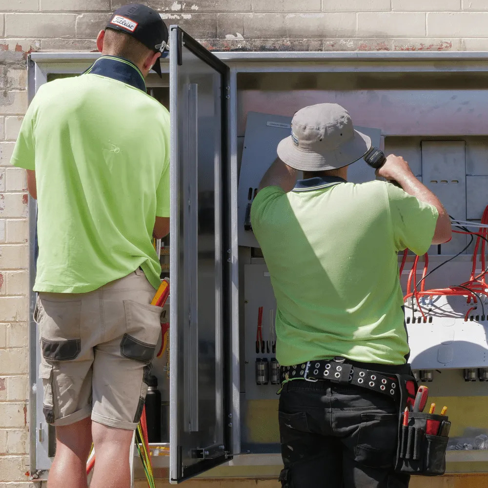 Direct Connect Electrical & Air Technicians doing switchboard installation for a client
