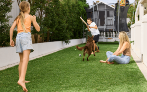 Australian-Lawn-Care-Family-playing-at-their-lawn