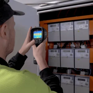 Strata-electrical-services-Perth-Man-using-device-to-detect-eletrical-problems